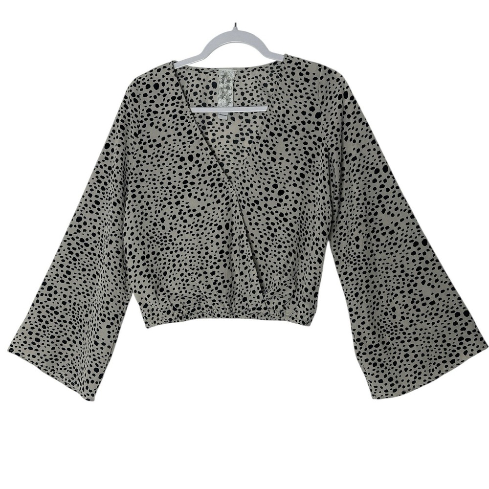 Anthropologie Sadie & Sage Top Women's Small Long Sleeve Crop Career Office